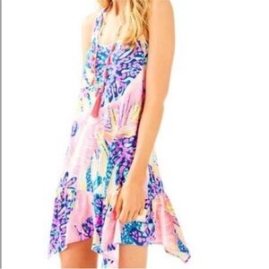 Lilly Pulitzer Hampton Tank Dress Multi Off The Grid XS Beachy Preppy